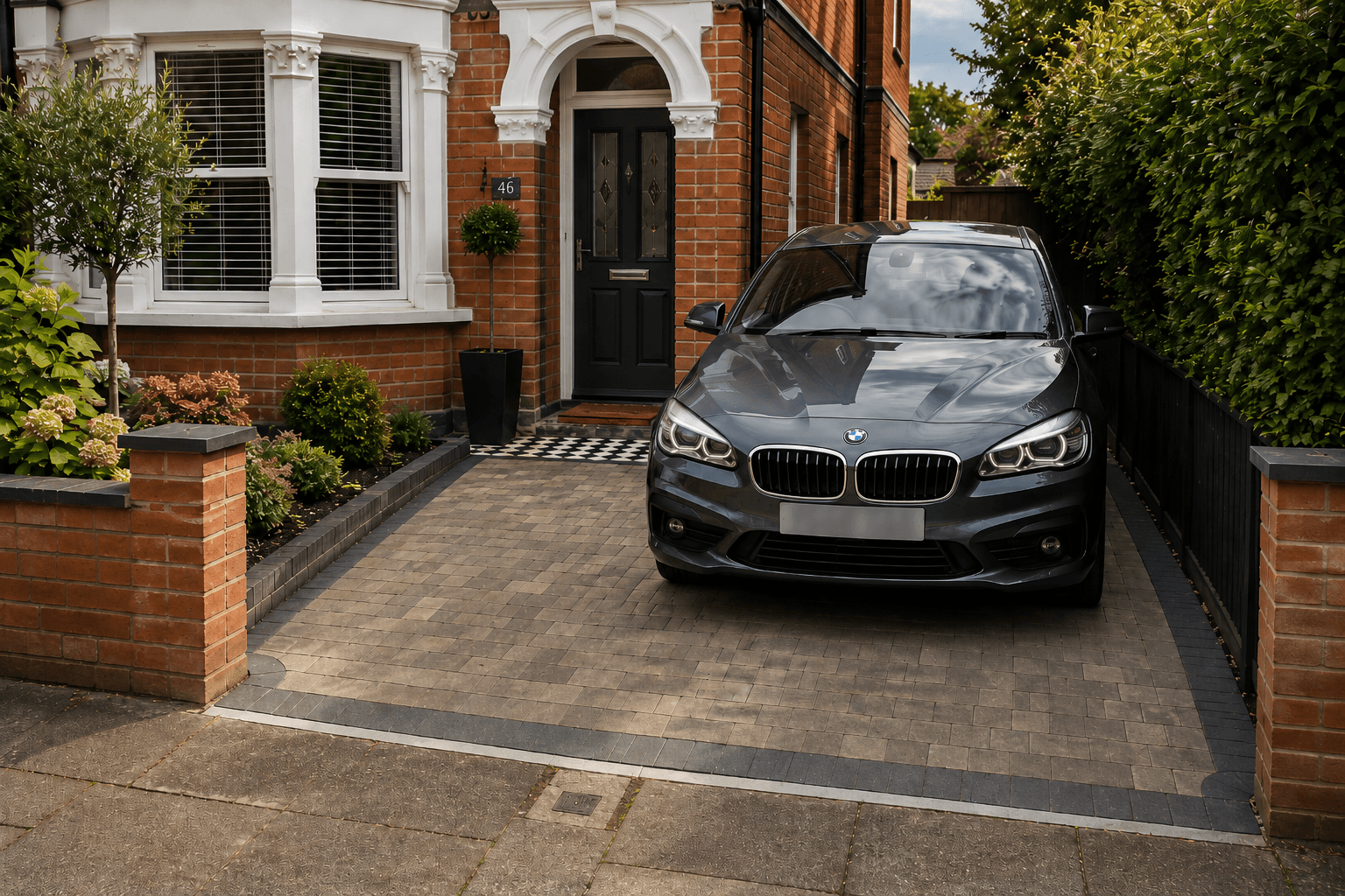 Front garden parking layout