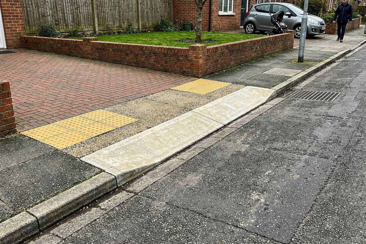 Front garden conversion with driveway access