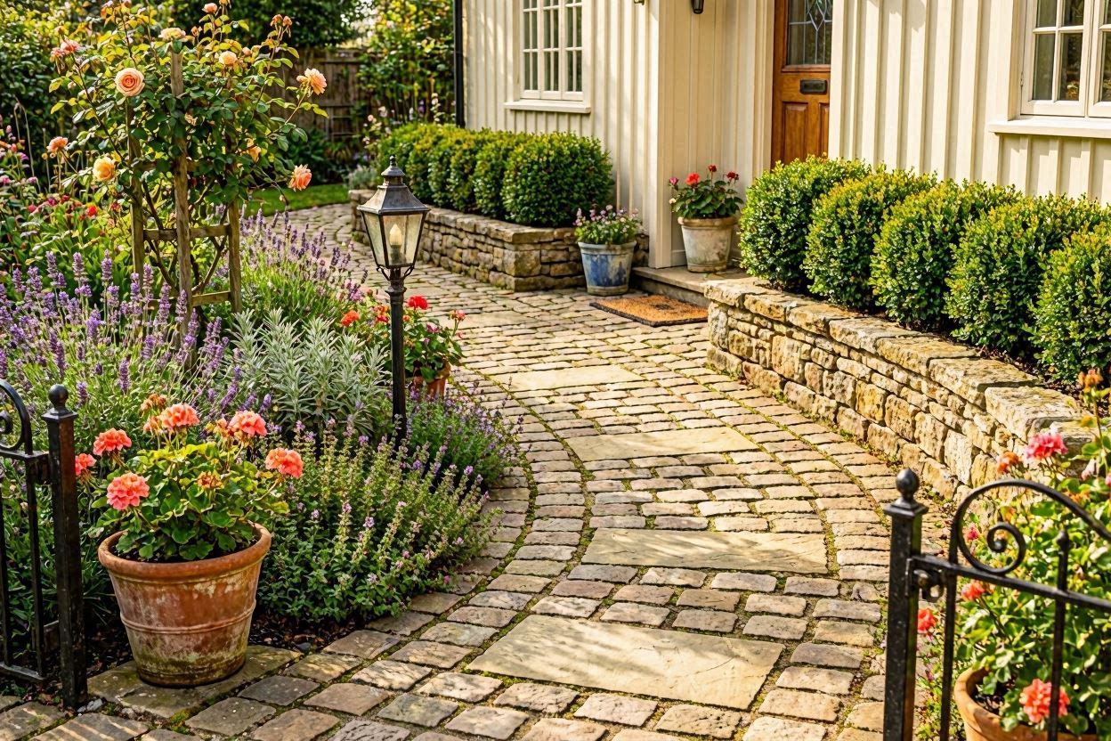 Front garden being converted to a driveway